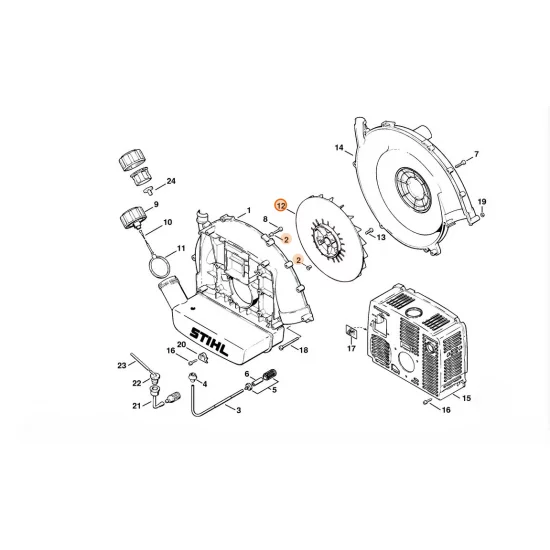 STIHL  Koło łopatkowe dmuchawy 4203 700 3401